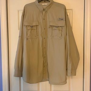 Columbia Men’s ‘PFG Bonehead’ Long Sleeve Button Down Shirt Size XL, Loke New